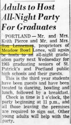 Wagon Wheel (Meadow Bowl Lanes) - June 1965 Article (newer photo)